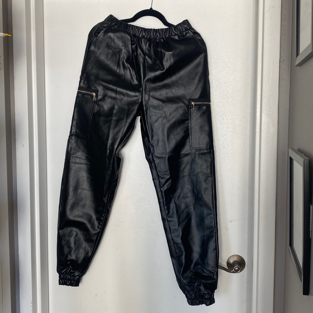 Nwt leather joggers